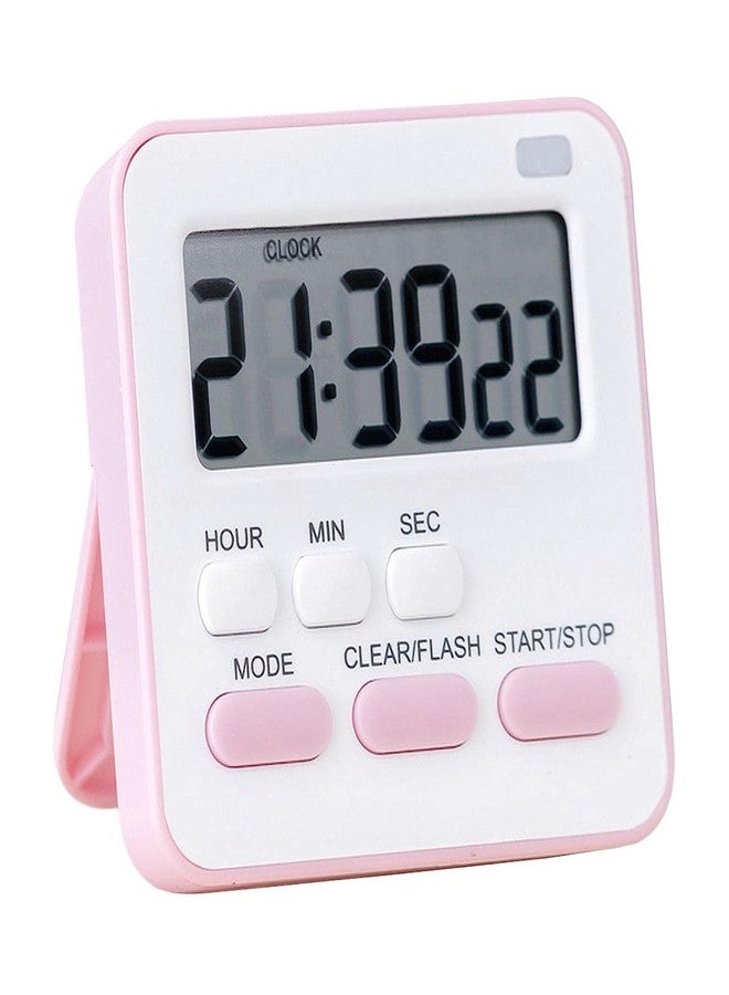 Nathgra Multi-Function Electronic Alarm Clock Timer with Flashing Light,Dual-Purpose Stopwatch time Management Reminds,Learning Cooking Countdown, Laboratory Timer (Pink) - Image 1